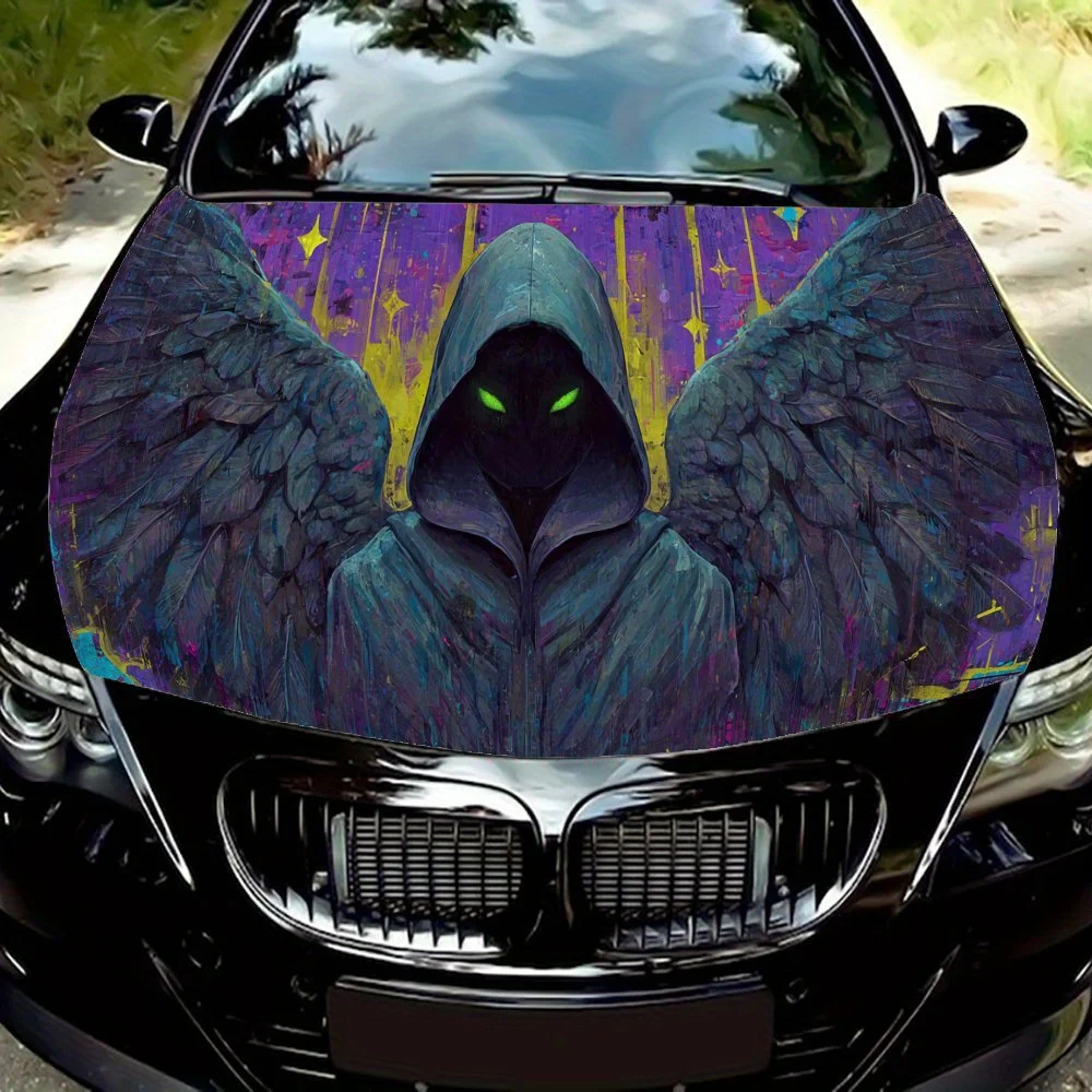 

Mysterious Dark - winged Angel car hood stickers, waterproof self-adhesive, scratch resistant, easy to stick, durable car PVC st