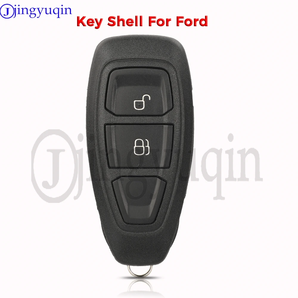 Jingyuqin 2 Buttons Car Key Shell With Uncut Blade For Ford Focus C-Max Mondeo Kuga Fiesta Focus Titanium Remote Key Case Cover