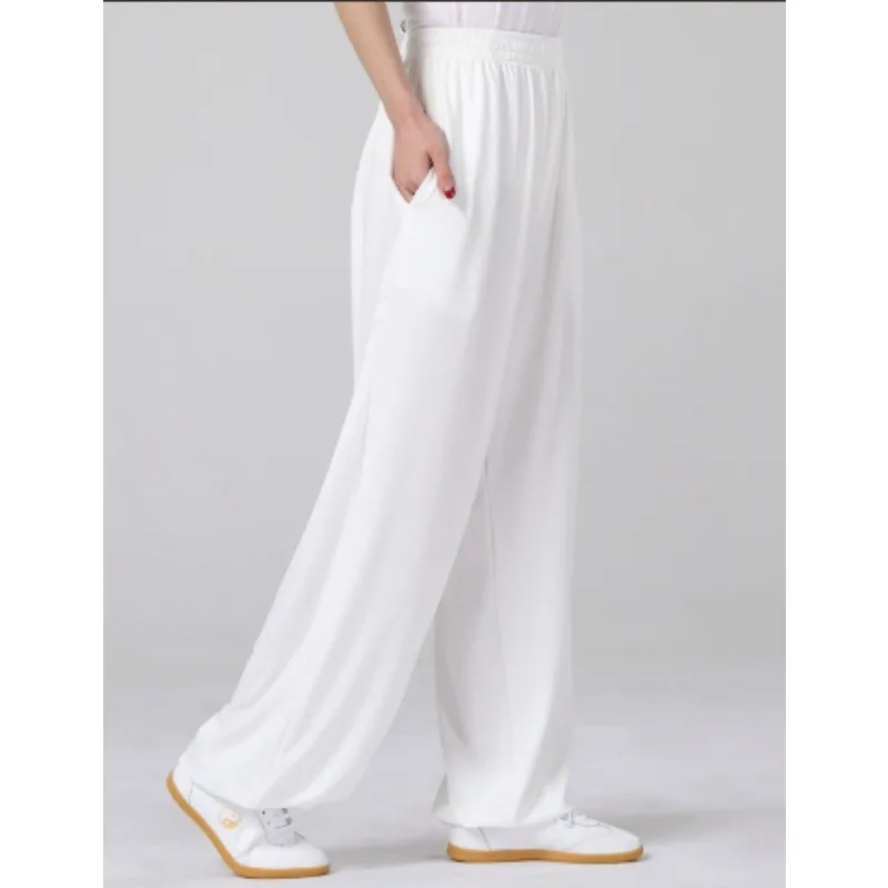 Kids Tai Chi Trousers Martial Art Training Pants Taekwondo Karate Judo Chinese Kung Fu Trousers for Height 100cm-170cm