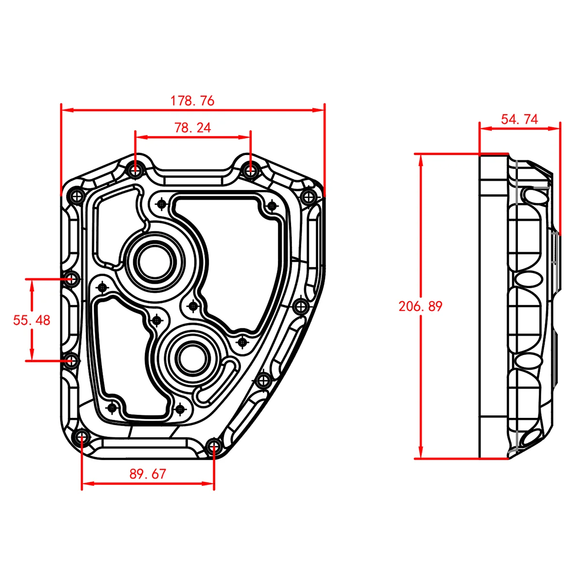 Przezroczysta osłona krzywki CNC Twin Cam Clarity Cam dla Harley Touring przemieszczanie się po ulicy road king 06-16 softail Fat Boy 01-17 Dyna