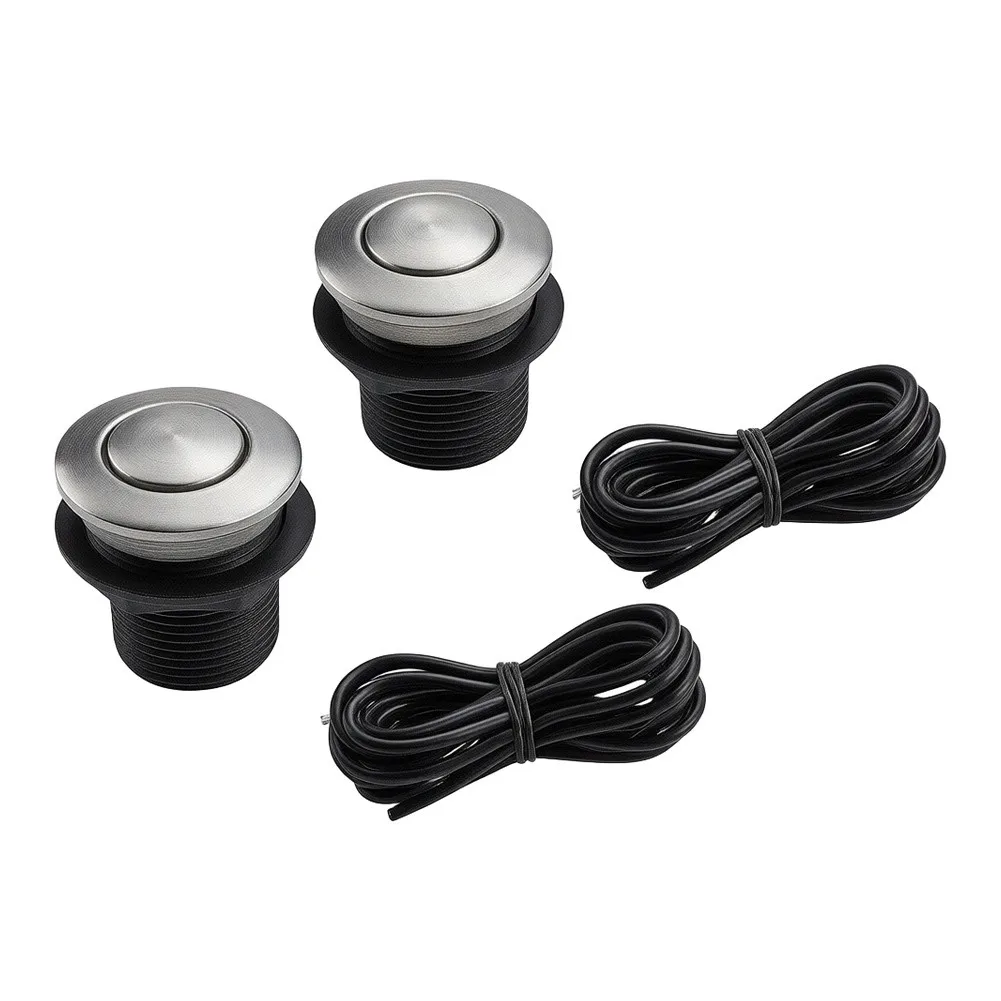 Kitchen Safety Switch Garbage Air Switch For Safe Kitchen Control Safe Water Operation Brushed Finish Lid 1.5 Meter Hose