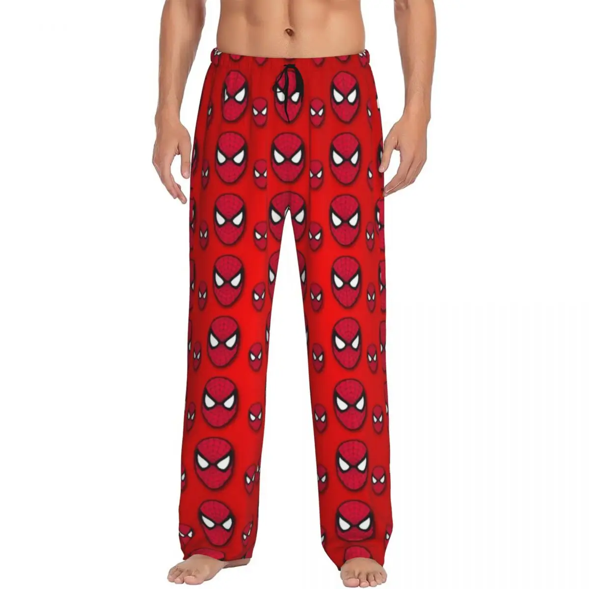 

Custom Spider Man Cartoon Superhero Pajama Pants Sleepwear Men Elastic Waistband Sleep Lounge Bottoms with Pockets