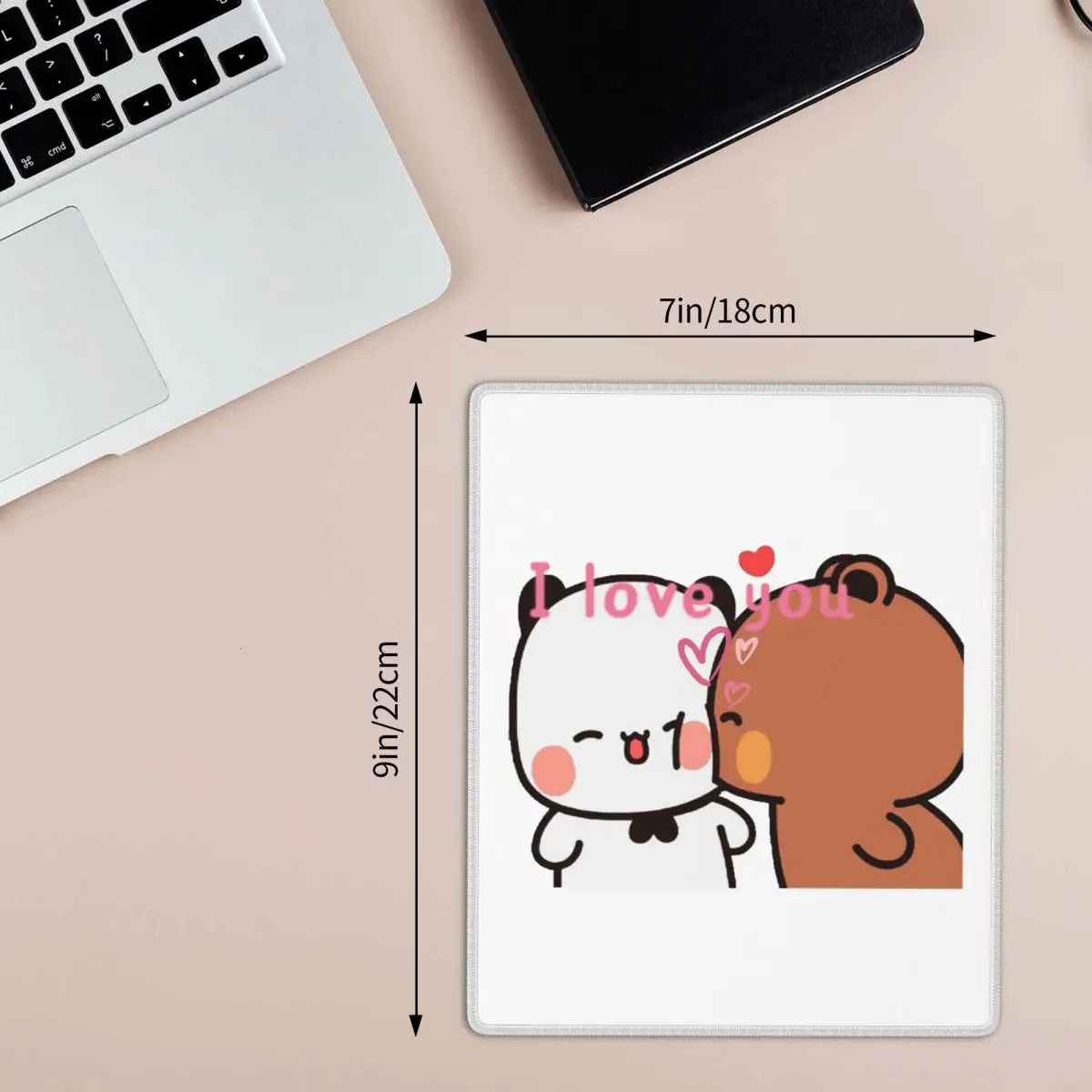 Bear And Panda Bubu Dudu Balloon 7x9 in 22x18 cm Mouse Pad Computer Keyboard Mouse Mat Gamer PC Laptop Desk Mat