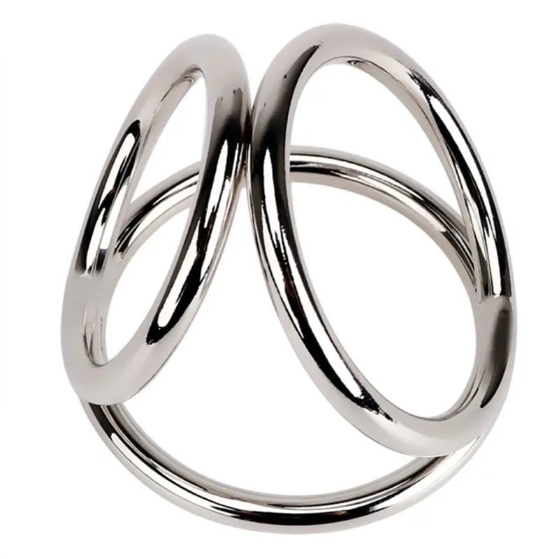 Three Cock Cages Penis Rings Cock Rings Stainless Steel Male Chastity Device