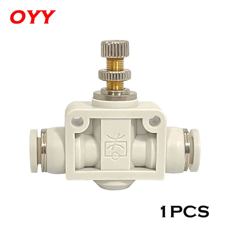 

1PCS High-quality White Pneumatic Fittings Throttle Adjustable Pipe Valve Quick Plug LSA-6 LSA-8 4 10 12m