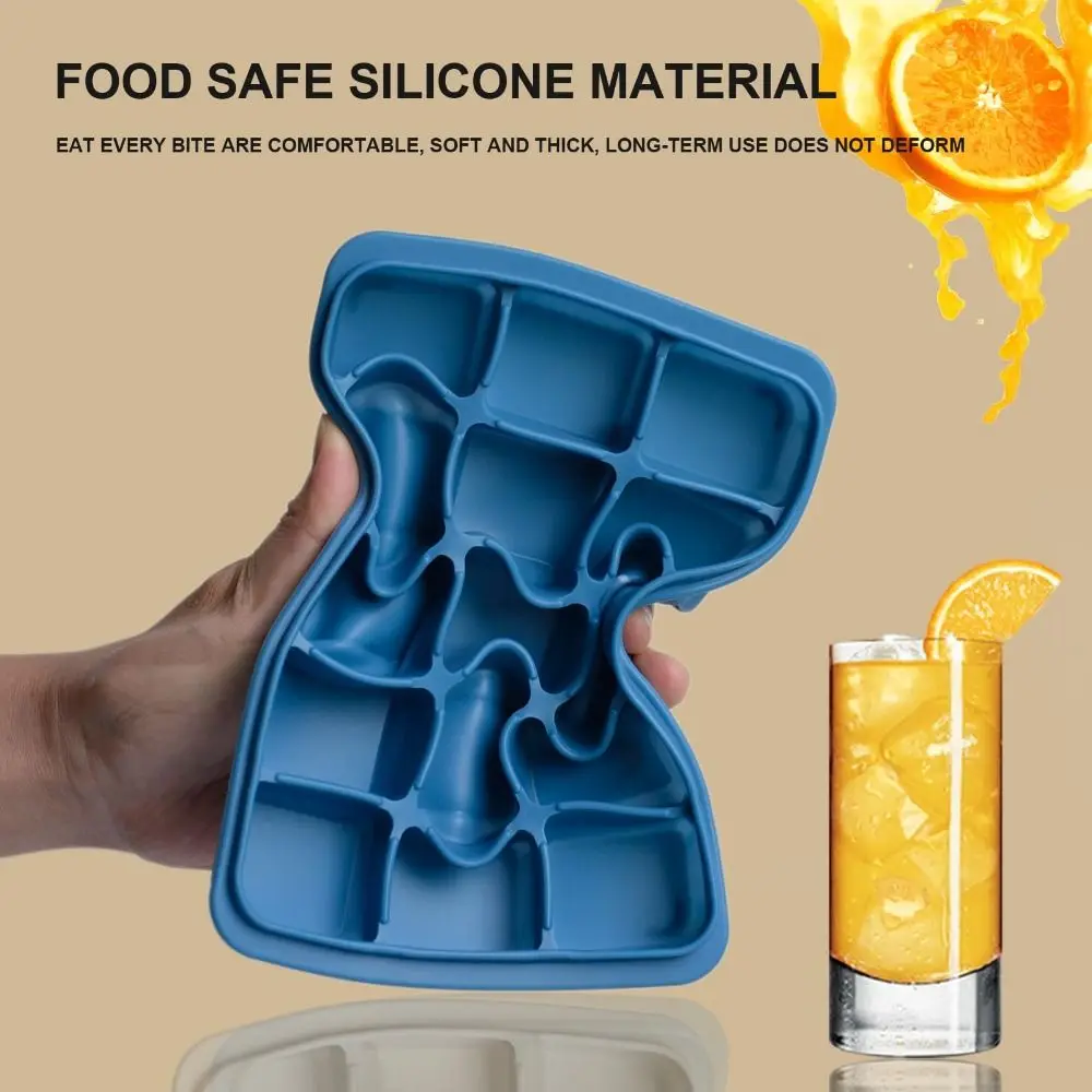 

Flexible Silicone Ice Cube Trays Reusable Removable Lid Ice Cube Molds Easy Release Ice-making Box Freezer