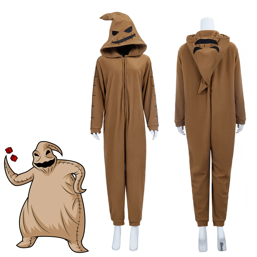 

Oogie Boogie Cosplay Nightmare Costume Unisex Disguise Monster Pajamas Halloween Carnival Christmas Party Ghost Sleepwear