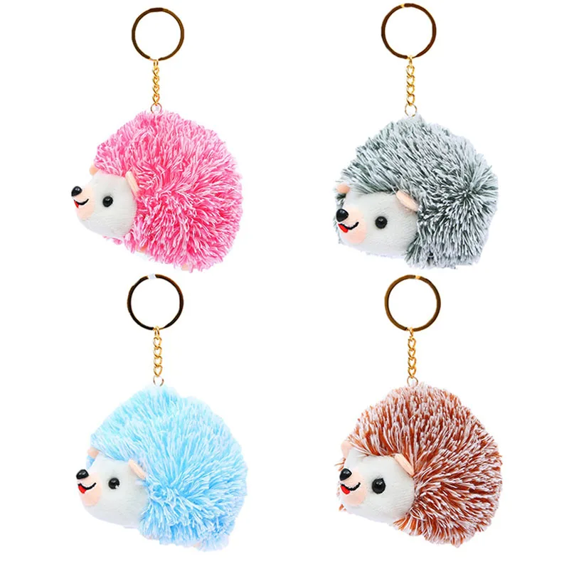 Mini Hedgehog Plush Keychain Stuffed Toy Plush Pendant Cute Keychain for Bag Gift for Kids