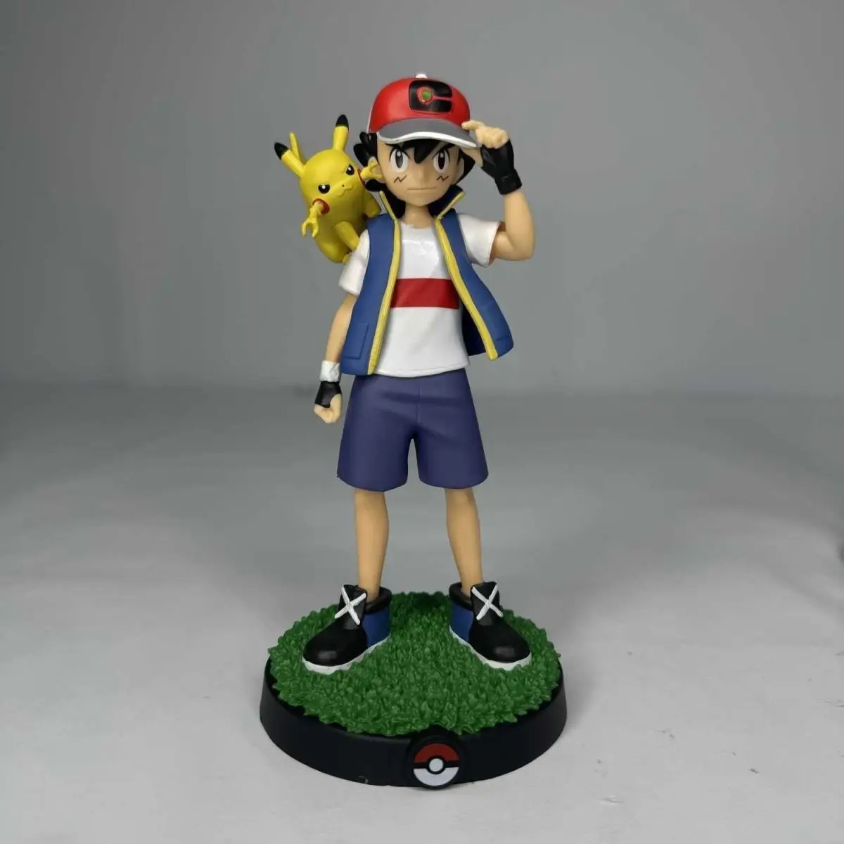 Pokemon Ash Ketchum Pikachu GK Figurine Statue Model Anime Collectible Trendy Gift Boy Birthday Present Ornament
