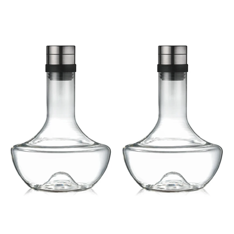 

2X Wine Decanters,Dispenser For Red Wine/Brandy/Champagne,Champagne Decanter Bottle,Jug Pourer Aerator