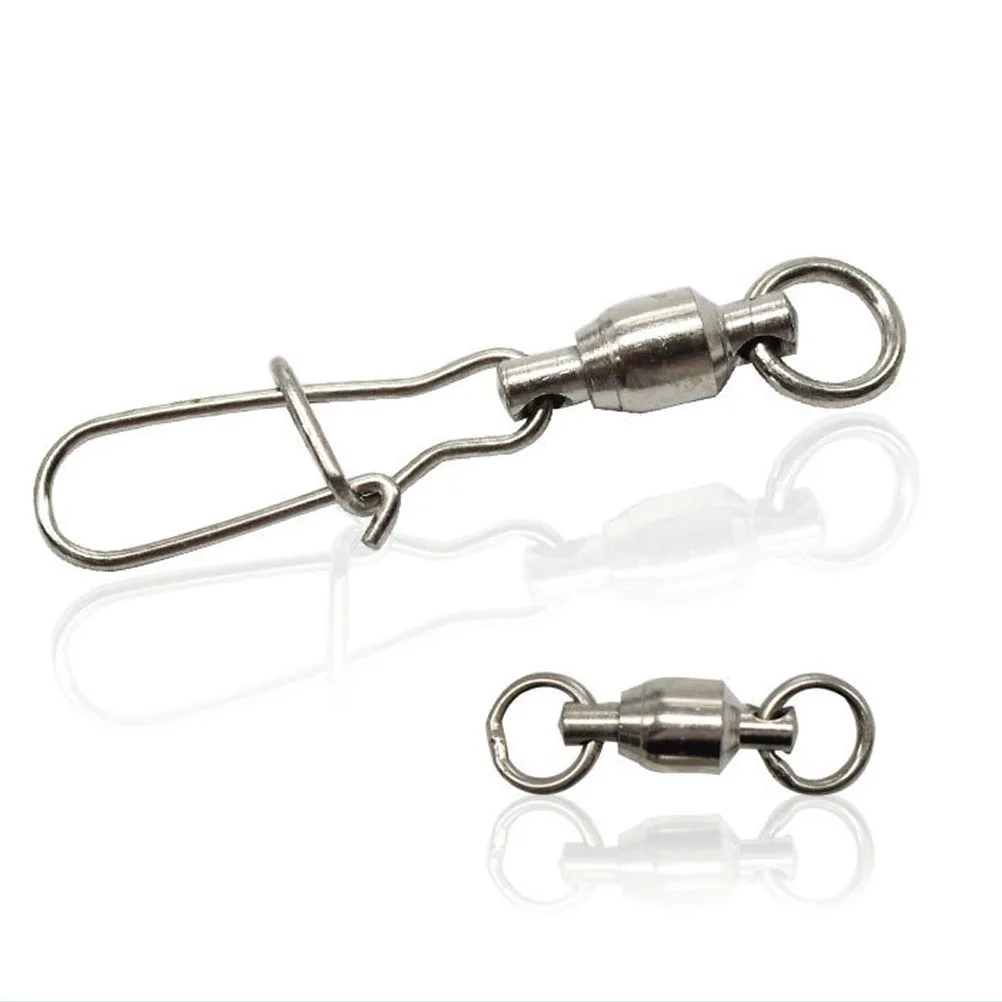 

20Pcs High Strength Fishing Bearing Swivel Stainless Steel Saltwater Tackle Durable Smooth Surface Outdoor Fishing Accessories