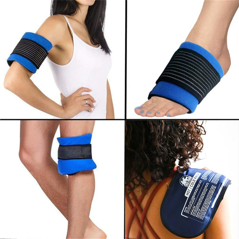 Medvice 1or 2 Packs and a versatile strap Reusable Hot and Cold Ice for Injuries Joint Pain Muscle Soreness Reusable Gel Wraps