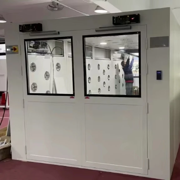 Double Doors Interlock Air Shower For Cleanroom With HEPA Filter