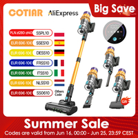 COTIAR V22 650W 55kPa Cordless Vacuum Cleaner High Suction Power LED Display Brushless Stick Vacuum 1.2L Capacity Home Cleaning