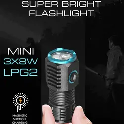 LED Mini Flashlight Super Bright Rechargeable Camping Torch with Tail Magnet Outdoor EPortableMergency Fishing Hat Clip Light