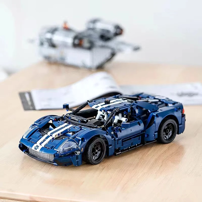 1466pcs Technical Car With Forded GT Supercar In Stock 42154 Model Building Block Toy Vehicle Bricks Birthday Gifts Boyfriend