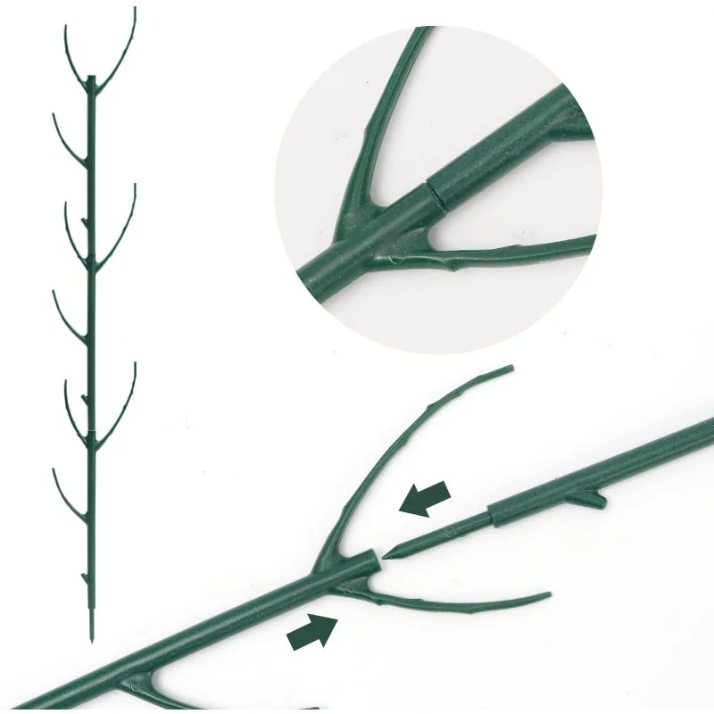 5 قطع من حلقات دعم النباتات البلاستيكية القابلة للتكديس، وأسوار غصين قابلة للتعديل وأقفاص نباتية لنباتات التسلق، والطحالب، وزهور أصيصها #4