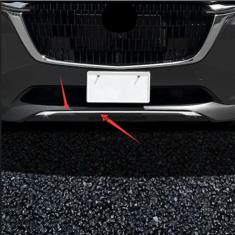 

For MAZDA CX-60 CX60 2022-2025 High quality Stainless Steel car front bumper lower anti-collision reflective decorative strip