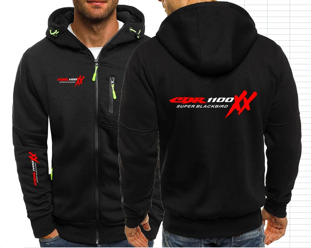 CBR 1100 SUPER BLACKBIRD XX Motorcycles Zip Coat Sweatshirt Hondaes CBR 1100XX F1 Hoodies Zipper Sweatshirts Girls Hoody