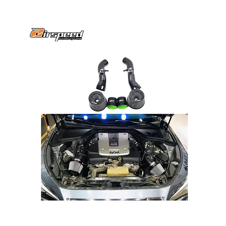 Airspeed Brand Light Weight and High Strength 100% Dry Carbon Fiber Cold Air Intake System For Infiniti G37 3.7L