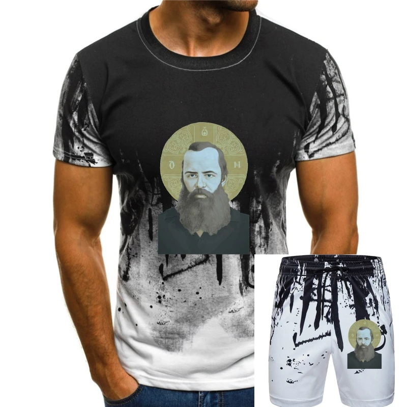 

Футболка Модные мужские классические топы футболки Fyodor Dostoevsky дизайнерская летняя футболка с круглым вырезом