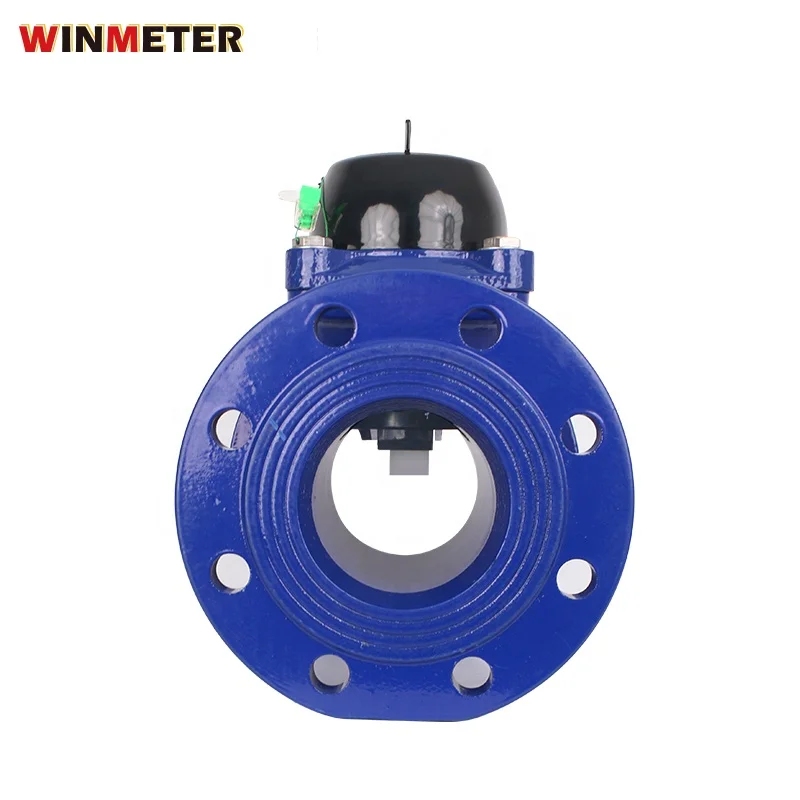 جودة عالية DN150 تصميم جناح حلزوني أفقي متين من الحديد الزهر الزراعي بالتنقيط OEM عداد مياه ذو حواف قابل للفصل