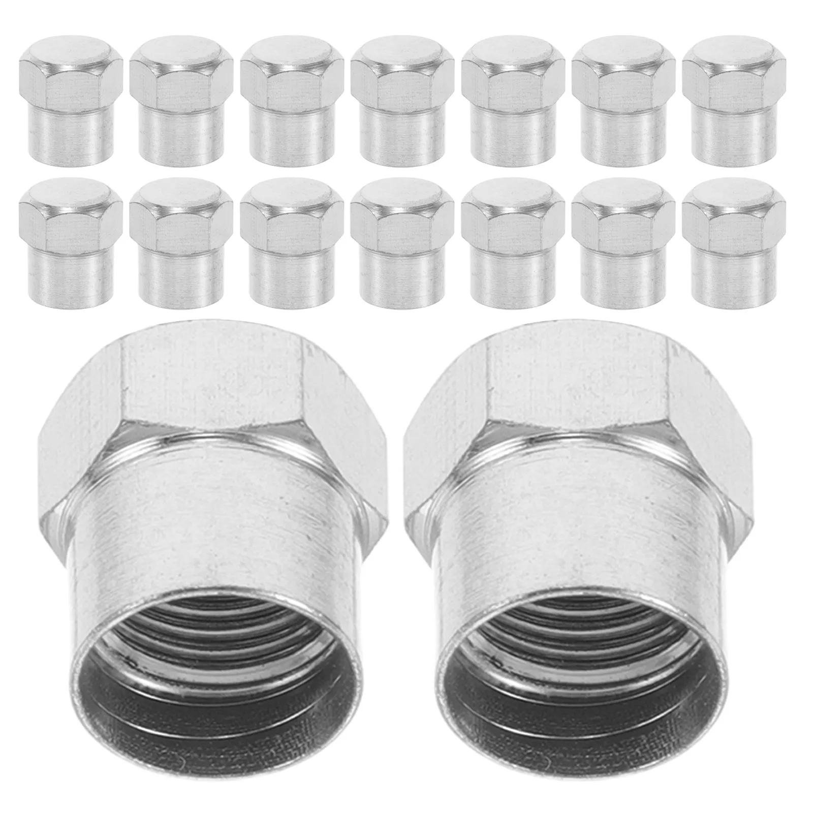 40Pcs Car Tire Valve Stem Caps Enhanced Sealing Protection Against Air Leak Dust Water for Suvs Trucks Motorcycles Silver