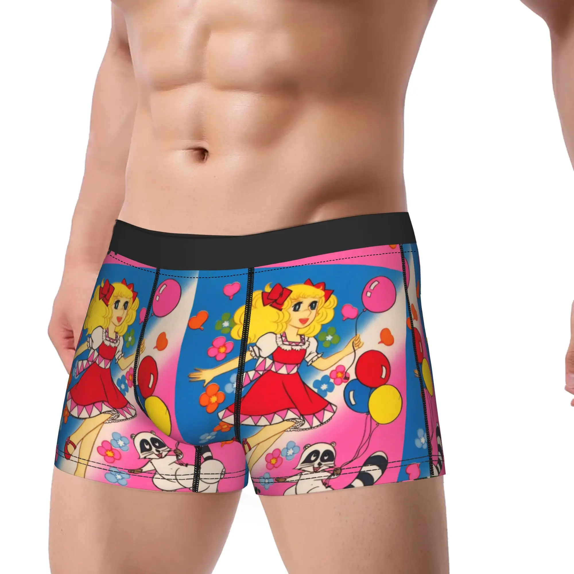 

Мужские трусы Candy Candy Manga, удобные боксеры-шорты, трусы-боксеры большого размера, на заказ, для самостоятельного дизайна