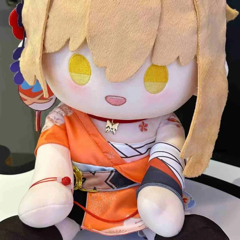 

40cm Genshin Impact Naganohara Yoimiya Sitting Posture Plush Doll Body Dress Up Cotton Plushie Pillow Cosplay Toys Gift