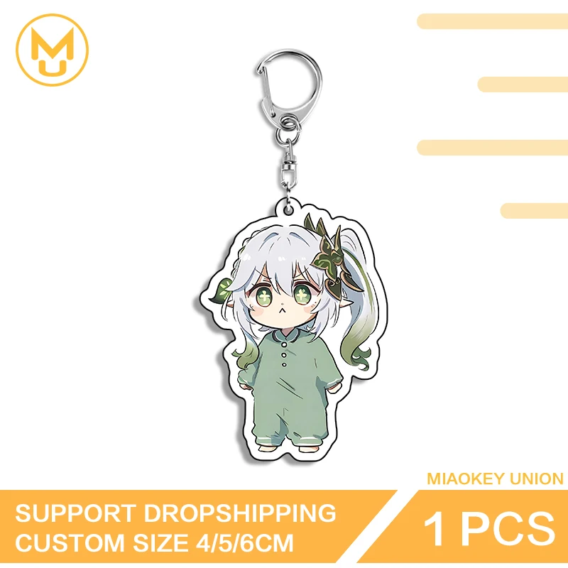 تشيبي كيو لولي طبعة الخضار ناهيدا الاكريليك سلسلة المفاتيح عالية الجودة جينشين تأثير الدعائم تنوعا الديكور المألوف