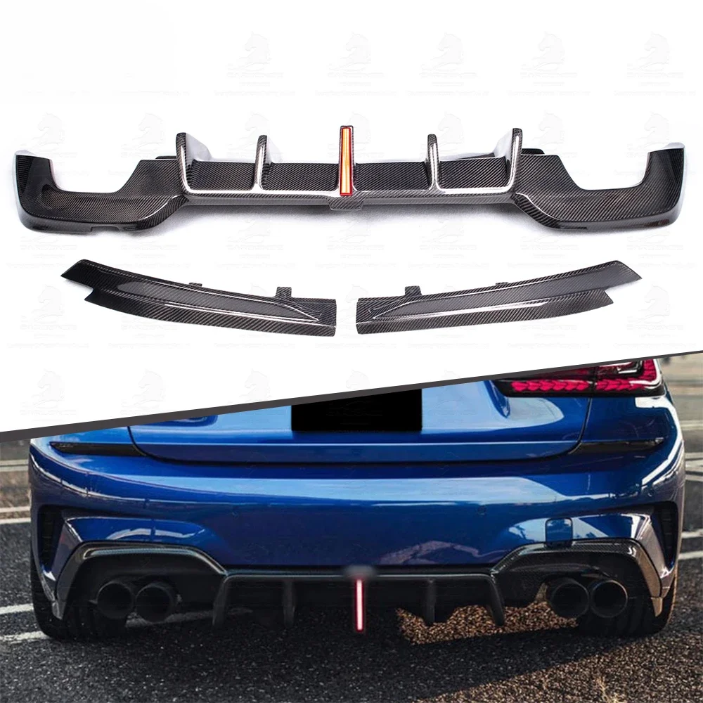 

Carbon Fiber Rear Diffuser for 2019-2020 BMW 3 Series G20 G21 M Sport Rear Bumper Lip Diffuser