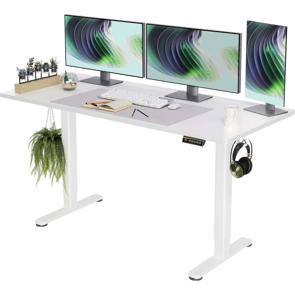 

Desk, Adjustable Height Stand Up Desk, 63x24 Inches Sit Stand Home Office Desk