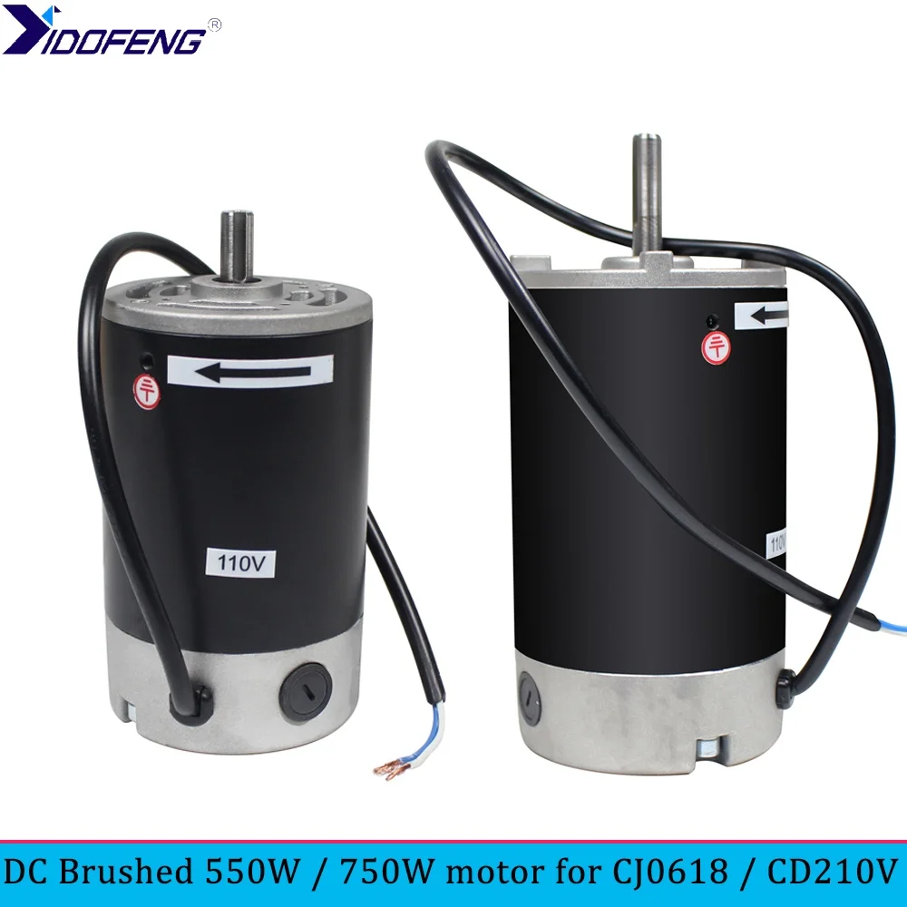Mini moteur de tour brossé 110V/220V DC 750W/550W, 6000 tr/min pour CJ0618/CD 210V/WM210V, pièce de Machine, accessoires, outil
