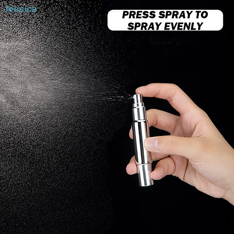 2-in-1 Nachfüllbarer Parfüm-Zerstäuber mit Doppelkopf - Tragbare Reise-Sprühflasche mit Metallfinish