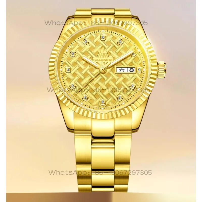 Time Island Watch 1 Store Shanghai 68th Anniversary Vintage Light Luxury Luminous Gold Youth Watch