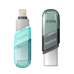 SanDisk USB Flash Drive iXpand Flip OTG Lightning USB 3.1 Stick 256GB 128GB 64GB Pen Drive MFi For iPhone & iPad and USB Type-A