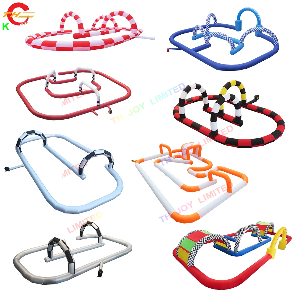 Free Shipping 20x10m Giant Inflatable Go Kart Race Track Games Popular Didi Cars Air Track for Sale