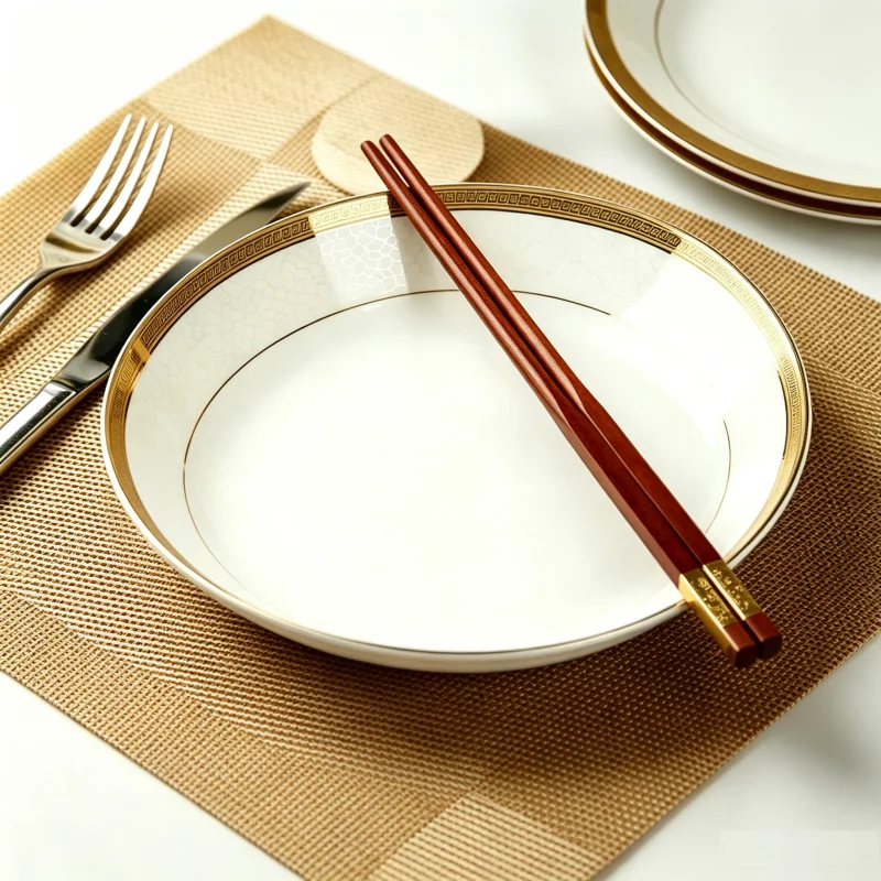8 inch, bone china rice dish, golded strip designed, deep rice plate, porcelain candy dish, ceramic decorative plates
