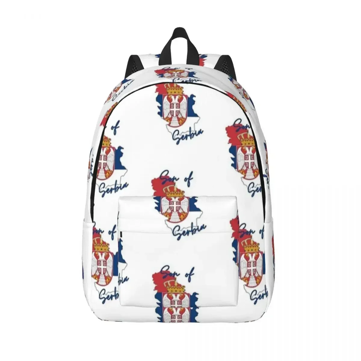 

Son Of Serbia Map Serbia Flag Fashion Backpack Sports High School Business Daypack for Men Women Laptop Computer Shoulder Bag