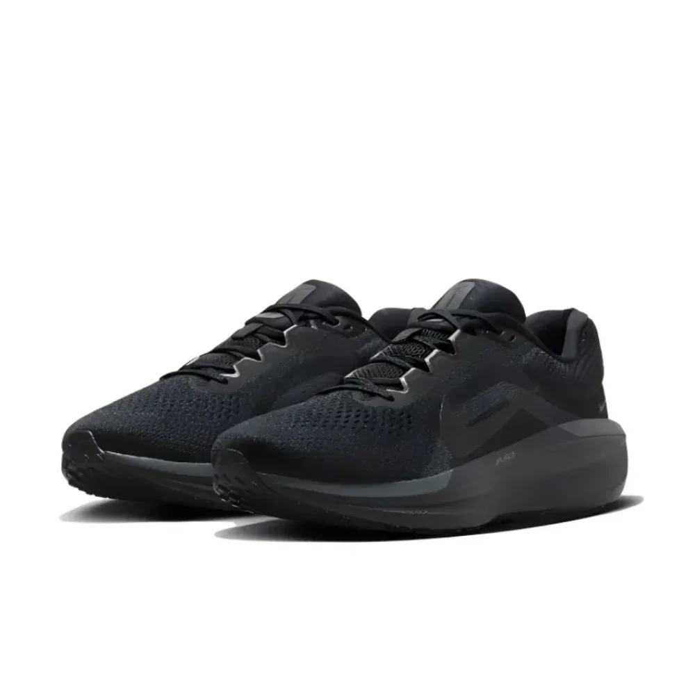 Nike Winflo 11 Men's and Women's Low Top Running Shoes Comfortable Shock Absorption Anti-slip Wear-resistant Sneakers Black