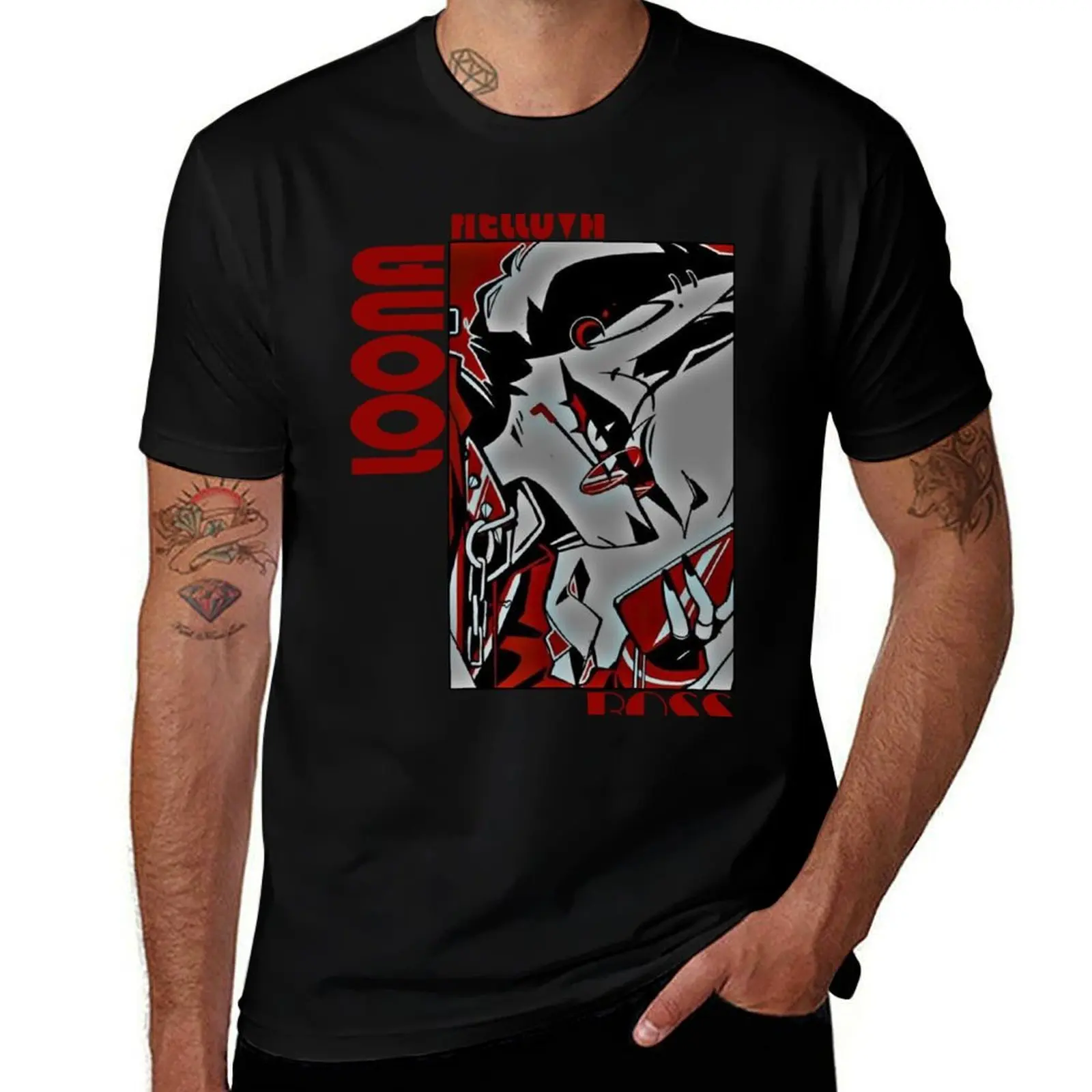 Helluva Boss Loona T-Shirt Worker Basic Short Sleeve Tee T-Shirt