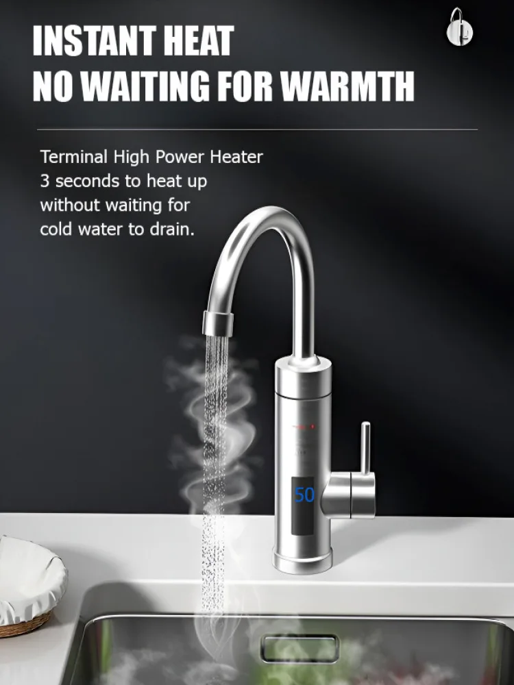 Kitchen Electric Faucet Fast Heating tant Hot Bathroom Kitchen Bathroom Tap Water