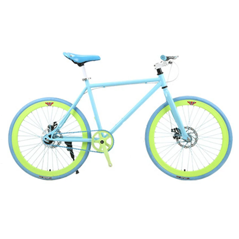 Fixed Gear Bicycle Track Bike, Single Speed, High Carbon Steel, 30 Knife, No Brake Bicycle, 26 in