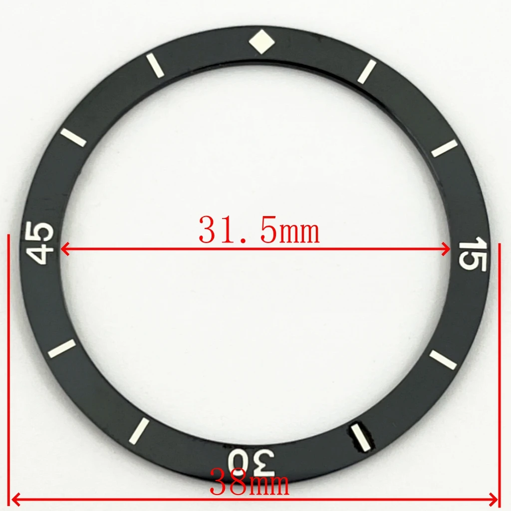 New Original Plane Ceramics Watch Bezel Green Luminous Diameter 38mm*31.5mm Watches Accessories Parts