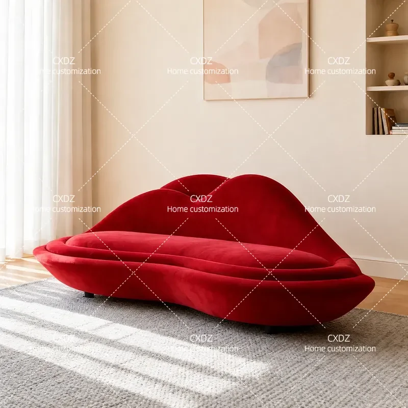 Modern Curved Sofa Light Luxury Simple Design Business Reception Lounge Arc Creative Seating for Office Waiting Area