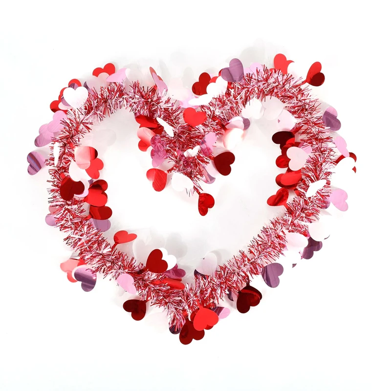 Spread Love and Laughter with our Valentine's Day DIY Party Decorations - Pink Heart Streamers for a Romantic Atmosphere!