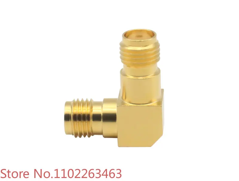 SMA adapter female to female 90 degree adapter 18GHZ low standing wave SMA-kWk connector pure copper gold-plated SMA head