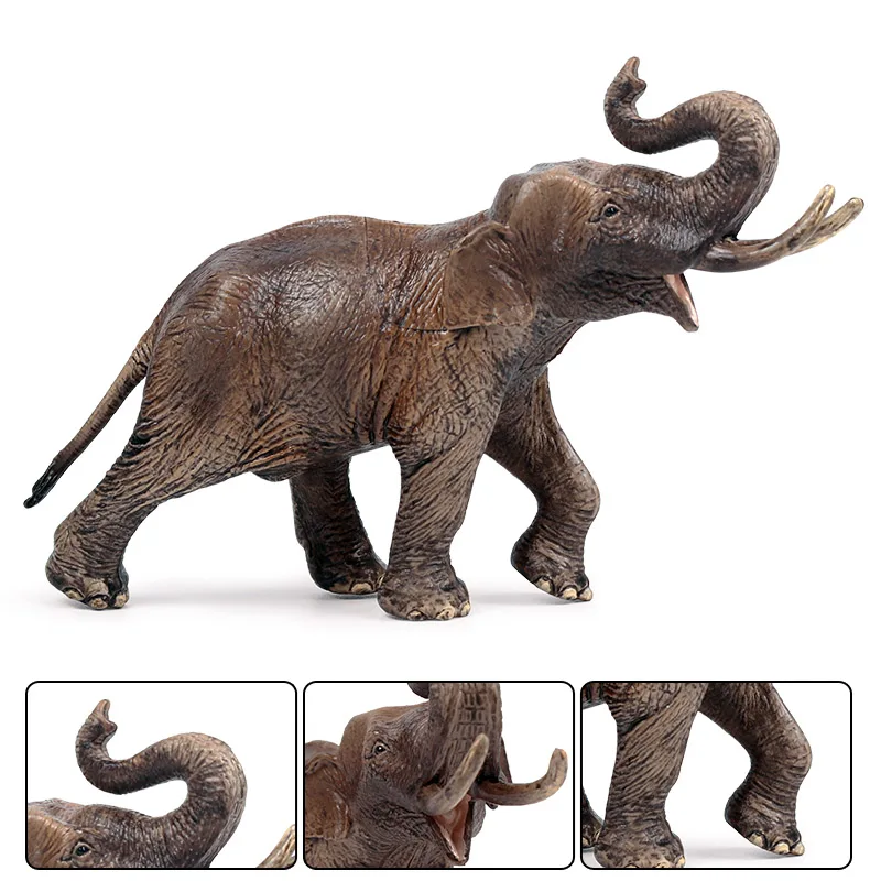 Oenux Afrikanische Wilde Tiere Elefanten Modell Simulation Große Mammut Action-figuren Figur PVC Pädagogisches Spielzeug Für Kinder Geschenk – Detail 17