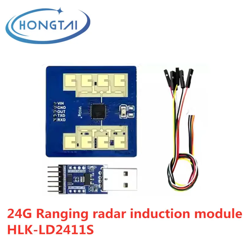 1PCs LD2411S HLK-LD2411S mmWave 24G Radar Ranging HLK-LD2411-S Distance Detection Radar Sensor Modules