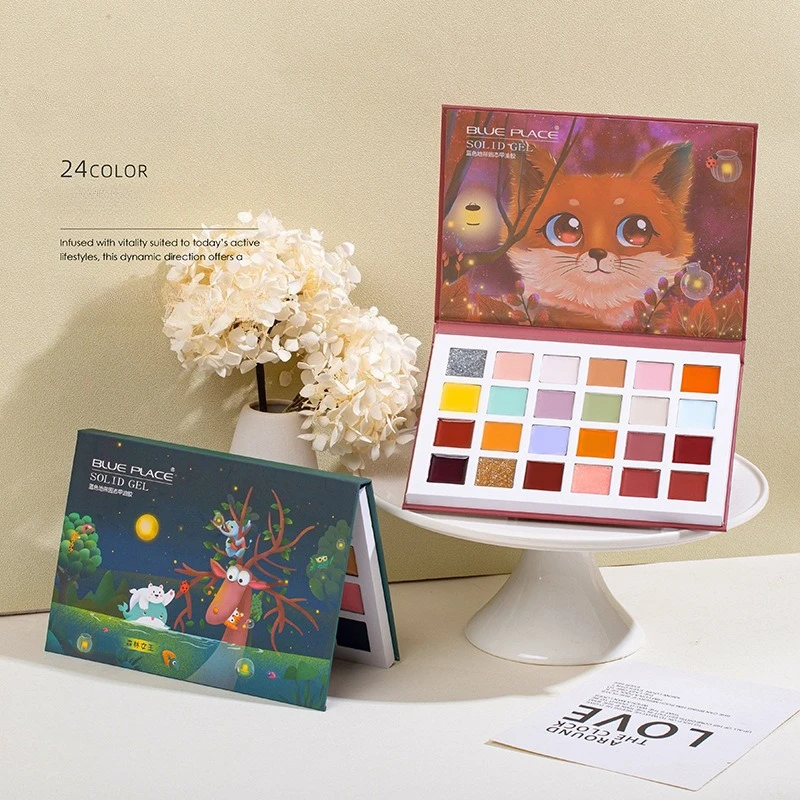 24 Kleuren Effen Nagellak Gel Nail Art Kleurrijke Nagel Gel Polish Palet Manicure Ingeblikte Crème Semi-permanente UV gel Vernissen